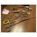 CLOCK KEYS ; VET TOOLS ; TAPES ;BONE & WOOD BELT