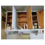 CONTENTS IN CABINETS - PAINT ,LIGHT BULBS, MORE