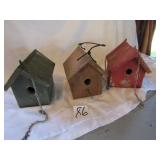 3 LEROY'S MADE BIRD HOUSES