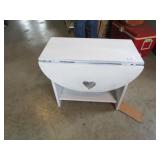 PAINTED DROP LEAF BENCH TABLE