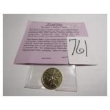24 K GOLD PLATED ILLINOIS QUARTER