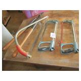 2 HACK SAWS ; TREE SAW ; CLIPPERS