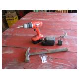 ESTWING HAMMER ; B/D 18 V DRILL W/ BATTERY &