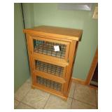 OAK CABINET W/ 3 PULL OUT DRAWERS