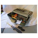 TACKLE BOX FULL OF FISHING SUPPLIES & LURES