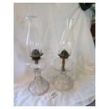 2 ANTIQUE OIL LAMPS