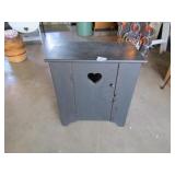 BLACK PAINTED ONE DOOR CABINET