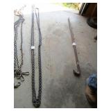 26 FT LIGHT WEIGHT LOG CHAIN W/ 2 HOOKS