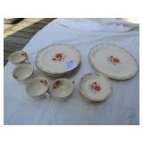 SEARS & ROEBUCK 22 K GOLD DINNERWARE -17PIECES