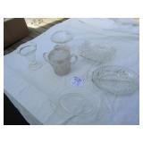 6 PIECES CLEAR GLASS