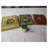 3 EARLY 1900'S CHILDREN BOOKS ; NOISE MAKER