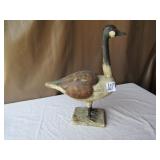 WOOD STANDING GOOSE DECOY 23'  W/ GLASS EYES