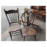 4 VINTAGE CHAIRS --PICKUP ONLY