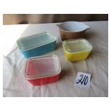 FREEZER DISHES ; PYREX BOWL