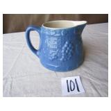 51/2' BLUE STONE PITCHER W/ GRAPES