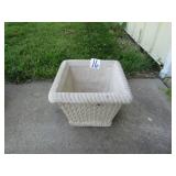 EARLY CONCRETE BASKET GARDEN PLANTER 121/2'