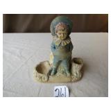 VINTAGE CERAMIC FIGURINE BLUE BOY PLANTER