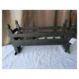 PRIMITIVE DOLL CRADLE W/ OLD GREENISH  BLACK