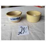2 MINI YELLOWWARE BOWLS