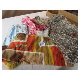 FEED SACK MATERIAL ; VINTAGE APRONS ; MORE