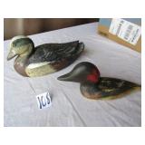 PAPER MACHE DUCK DECOY ;HAND CARVED WOOD DUCK