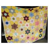 VINTAGE HAND STITCHED CUTTER QUILT