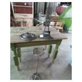 VINTAGE CAST IRON SMOKING STAND ; FIRE PLACE TOOL