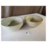 2- WHITE STONE 101/2 ' BOWLS