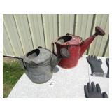 2 METAL SPRINKLER CANS