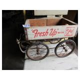 WOOD 7 UP POP CRATE WAGON -PICKUP ONLY