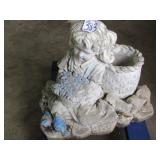 CONCRETE GIRL W/ BASKET YARD DECOR --PICKUP ONLY