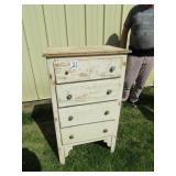PAINTED 4  DRAWER CHEST -- PICKUP ONLY