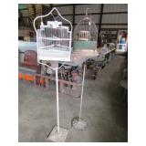 2 VINTAGE BIRD CAGES W/ STANDS -- PICKUP ONLY