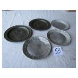5- ALUMINUM WARE LEARNING PLATES- MARY HAD A