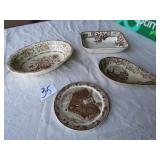 4 PIECES IRONSTONE - ENGLISH STAFFORDSHIRE