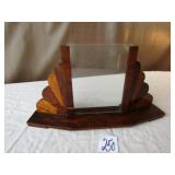 DECO MARBLE WOOD STANDING PICTURE FRAME ,19' W