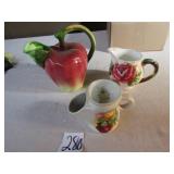 APPLE PITCHER ,CREAMER ; MORE
