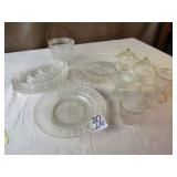 10+ PIECES CLEAR GLASS
