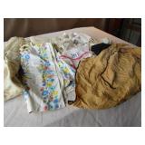 FANCY WORKS ; VINTAGE APRONS ;TABLE COVERINGS