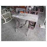 VINTAGE TREADLE SEWING MACHINE W/ CABINET -PICKUP