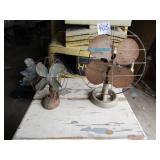 2 VINTAGE EMERSON METAL BLADE ELECTRIC FANS
