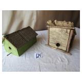 2 VINTAGE BIRD HOUSES