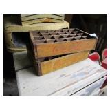 2 WOOD COCA COLA POP CRATES