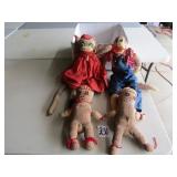 4 SOCK DOLLS