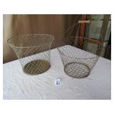 WIRE BASKET ; WIR GATHERING BASLET W/ HANDLE
