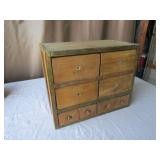 PRIMITIVE 8 DRAWER CABINET - 18 X15 X13