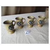 4 LARGE PFALTZGRAFT COFFEE MUGS