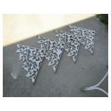 4- ORNATE CAST IRON SHELF BRACKETS OR EARLY