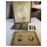 5 VINTAGE FRAMED PHOTOS