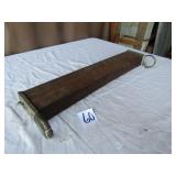 EARLY WOOD / ORANATE CAST WALL SHELF OR SPICE